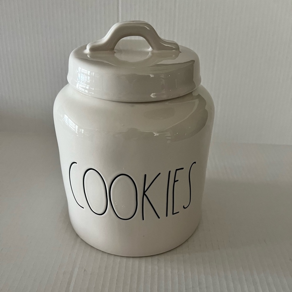 Rae Dunn "Cookies" Jar Artisan Collection Cookie Canister With Lid 8"